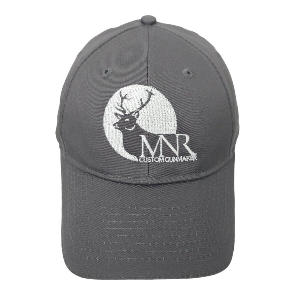 MNR Embroidered Logo Strapback Cap Trucker Baseball Hat Custom Gunmaker Gray